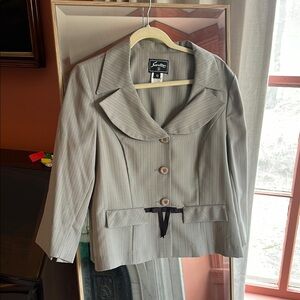 Striped Jacket with Bow